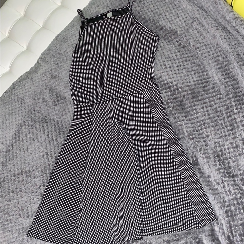 black and white dress